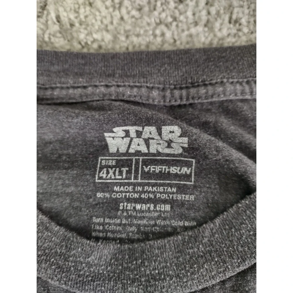 Vintage Fifth Sun Star Wars 4XL Gray Faded‎ Millennium Falcon Shirt Retro Y2K - Picture 3 of 8